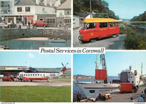 A6209 Postal Services in Cornwall various postal transport methods, post bus, helicopter and boat Royal Mail