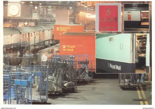 A6209 Royal Mail postcard featuring the Travelling Post Office at Paddington Station, London