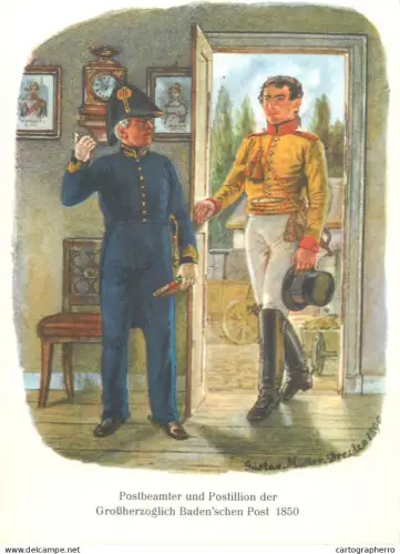A6209 Post clerk and postilion of the Grand Ducal Baden Post 1850