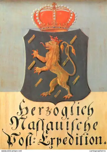 A6209 German postal sign for a "Herzoglich Nassauische Post-Expedition" (Ducal Nassau Postal Expedition)