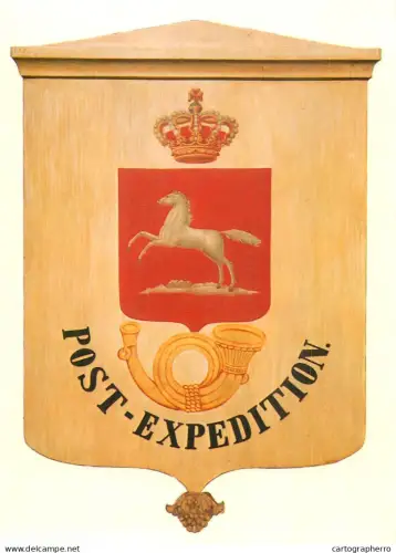 A6209 Postcard featuring an image of a post office sign from Braunschweig