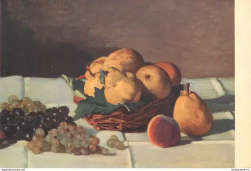 A6208 "Still life with fruits" ( Natura morta, Nature morte, Stilleben, and Natura muerta) Claude Monet