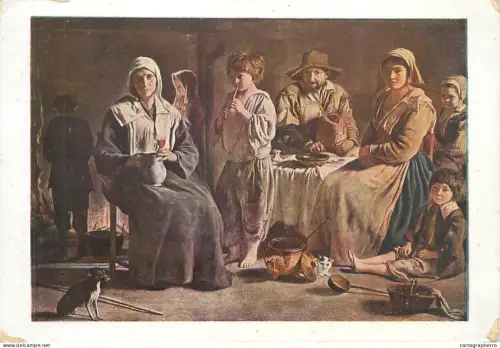 A6207 "Peasant Family in an Interior" (French: Famille de paysans dans un intérieur) Louis Lenain
