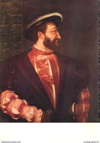 A6207 Portrait of Francis I of France, painted by the Italian Renaissance artist Titian postcard