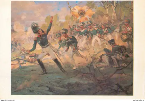 A6207 "The feat of General Raevsky's soldiers near Saltanovka" by artist N. S. Samokish