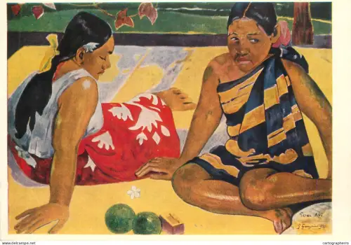 A6207 Parau Api (What News), French Post-Impressionist artist Paul Gauguin