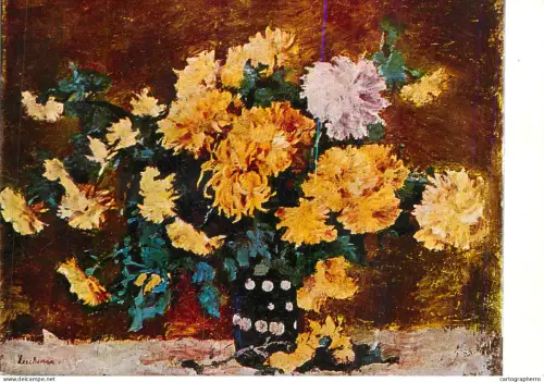 A6207 "Yellow Chrysanthemums" (Crizanteme galbene) still life Stefan Luchian