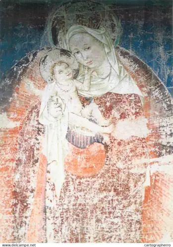 A6207 Fresco painting of the Madonna and Child postcard