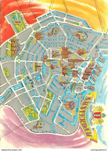 A5766 Netherlands Amsterdam city  tourist map