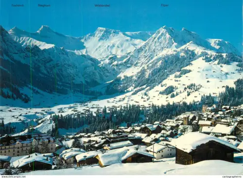 A5765 Switzerland Adelboden winter scenery panorama