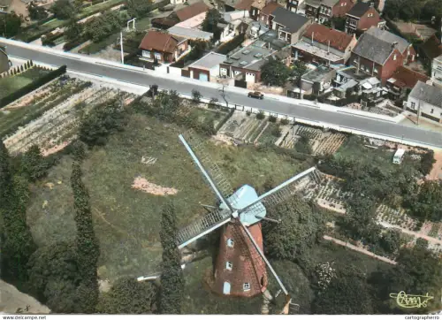 A5749 Belgium Oelegem Steene Windmolen aerial view
