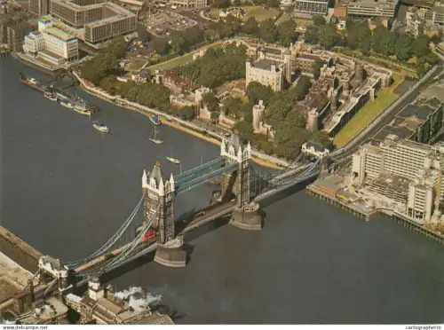 A5748 England London Tower Bridge and Tower of London aerial view