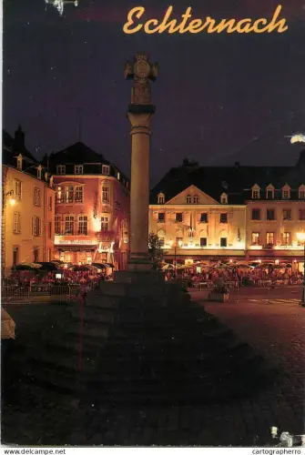 A5747 Luxembourg Echternach Croix de Justice vue de nuit