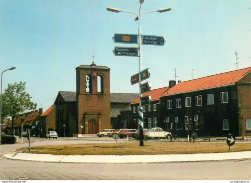A5747 Netherlands Schoondijke Rotonde met huize "de Zwan"
