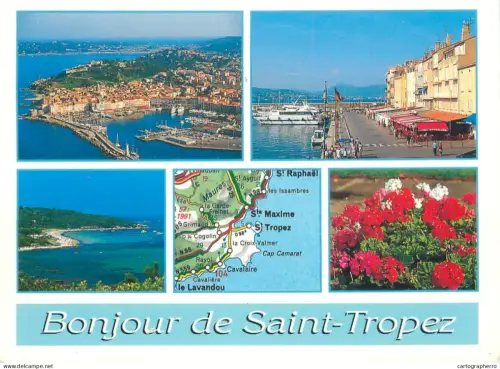 A5746 France Bonjour de Saint Tropez (Var) multi view souvenir