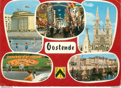 A5746 Belgium Greetings from Oostende different sites and views