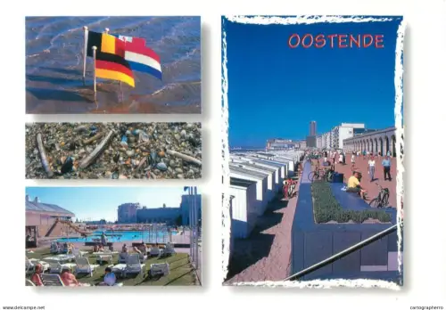 A5746 Belgium Grusse aus Oostende multi view souvenir