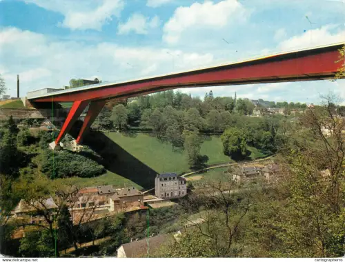 A5746 Luxembourg Pont Grand Duchesse Charlotte et Monument Robert Schuman