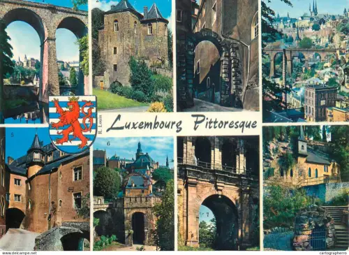 A5746 Luxembourg pittoresque multi view souvenir