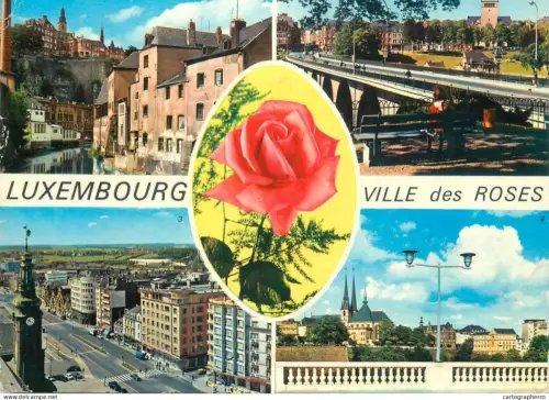 A5746 Luxembourg ville des roses multi view souvenir