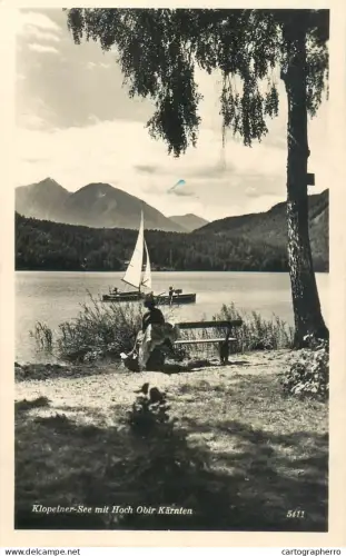A5682 Austria Karnten Klopeinersee mit Hoch Obir