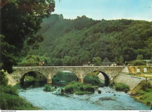 A5745 Belgium Ouren arch bridge over river