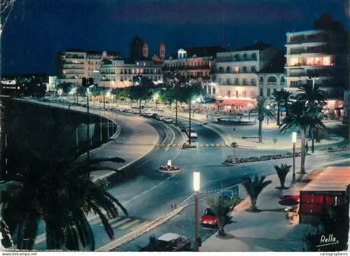 A5744 France Cote d'Azur Saint Raphael (Var) vue de nuit