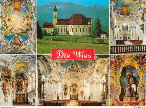 A5743 Germany Steingaden Die Wies Wallfahrtskirche several views and aspects