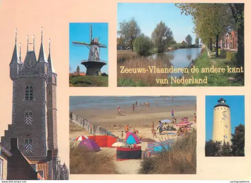 A5742 Netherlands Zeeuwsch Vlaanderen several sights
