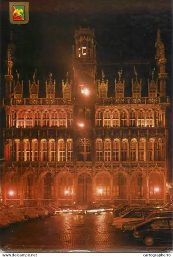 A5741 Belgium Bruxelles Grand Place Maison du Roi vue de nuit