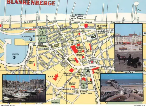 A5741 Belgium Blankenberge multi view and city map