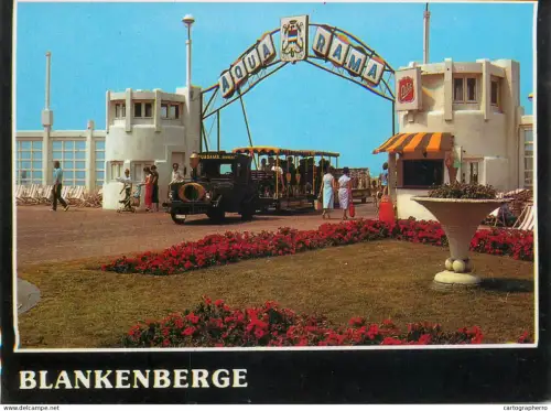 A5741 Belgium Blankenberge entrance of the Pier with excursion train