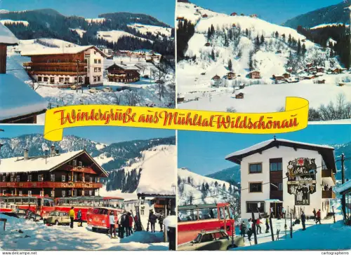 A5741 Austria Wintergrusse aus Wildschonau Muhltal Tirol multi view