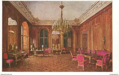 A6197 Austria Old Imperial Castle nut-wood study room