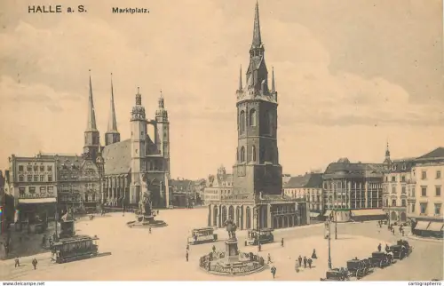 A6195 AK Allemagne Halle (Saale) Marktplatz