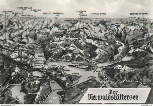 A5818 Switzerland Der Vierwaldstattersee terrain map view