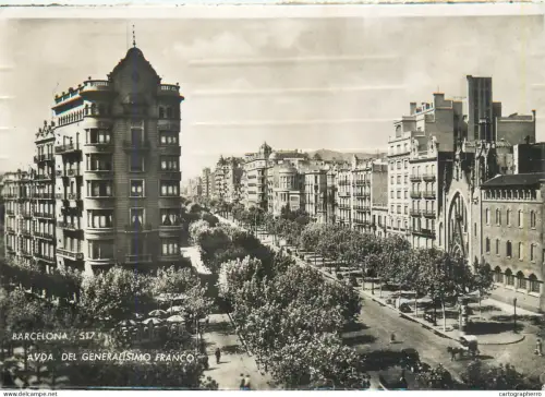 A5818 Spain Barcelona Avenida del Generalissimo Franco
