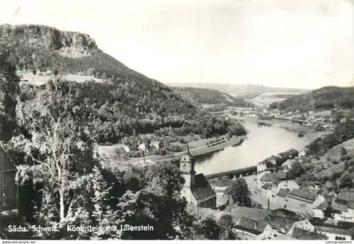 A5817 Germany Sachs. Schweiz Konigstein mit Lilienstein