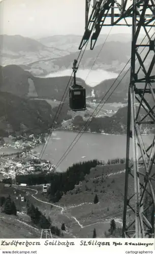 A5816 Austria St Gilgen Seilbahn Zwolferhorn aerial view