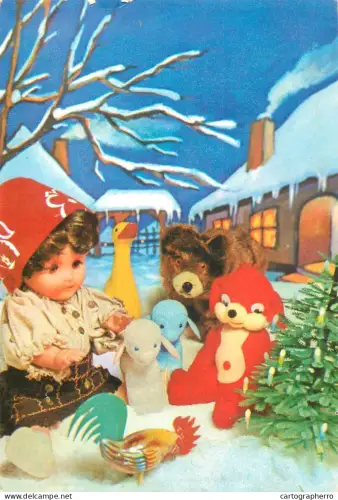 A5793 Winter Holidays greetings toys dolls puppets