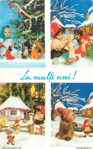 A5793 Winter Holidays greetings puppets dolls toys different aspects