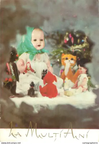 A5793 Winter Holidays greetings toys dolls puppets
