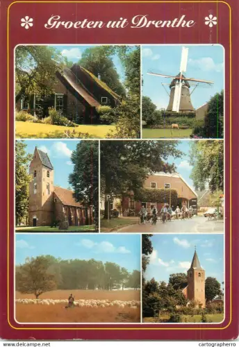 A5785 Netherlands Groeten uit Drenthe several views
