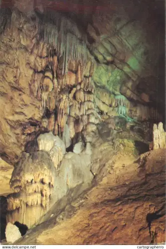 A5783 Belgium Grottes de Remouchamps Draperies dans la salle du precipice