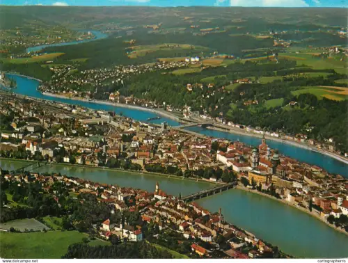 A5782 Germany Passau Dreiflussestadt Donau-Ilz-Inn cityscape