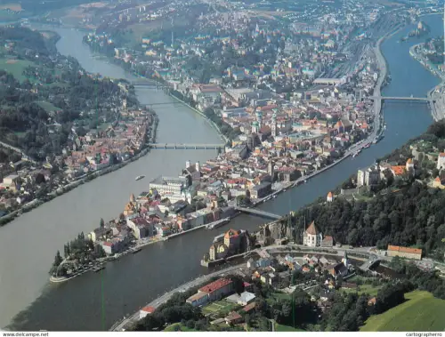 A5782 Germany Passau an der Donau Ilz und Inn aerial view