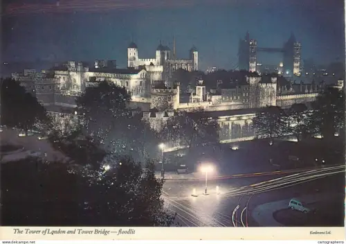 A5779 England Tower of London and Tower Bridge nocturnal aspect
