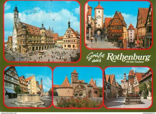 A5779 Germany Rothenburg ob der Tauber multi view souvenir