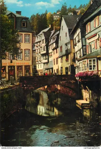 A5778 Germany Monschau Eifel (Montjoie) Fachwerkhauser an der Ruhr
