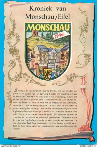 A5778 Germany Kroniek van Monschau Eifel souvenir